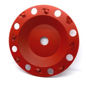 China Polycrystalline Diamond Pcd Grinding Wheel With Inverted PCD Segments For Concrete Floor Coatings Removing on sale
