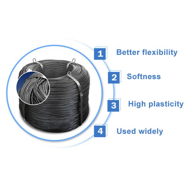0.20mm - 5.00mm Gauge 20 Black Annealed Twisted Wire For Binding