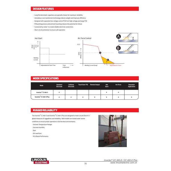 DC 400Amp stick Welding Machine;Lincoln INVERTEC CC 400-S Welding Machine; Heavy Duty Stick and TIG welding Machine;