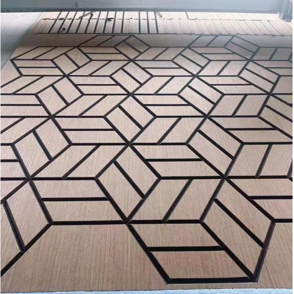 Wood Veneer PET Acoustic Panel Wall Decoration Lightweight Wall Panel Without MDF