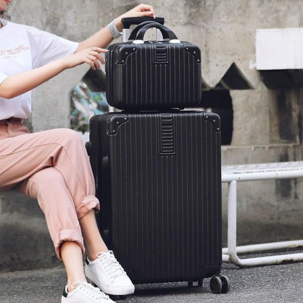Travel luggage Sets, cosmetic case set, Scratch-Resistant And Wear-Resistant PVC Material, Large Capacity Suitcase, Silent Pulley + Combination Lock