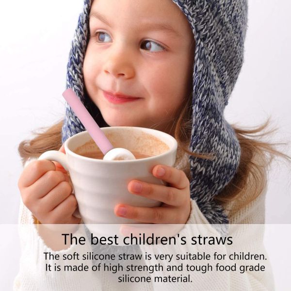 Reusable Flexible Silicone Kitchen Product Straws Odorless Durable
