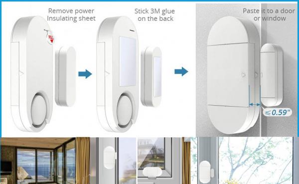 Door Window Alarm for Homel Kids Safety with Remote Controls Door Entry Burglar Magnetic Sensor Security