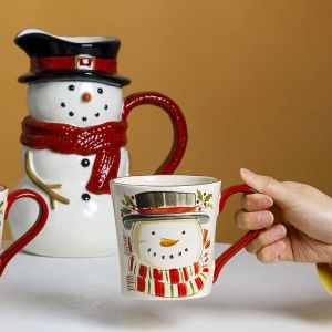China Creative Snowman Mug Ceramic Cup Household Milk Breakfast Coffee Cup on sale