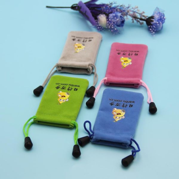 Drawstring Velvet Pouch Reusable Custom Jewelry Packaging Bag