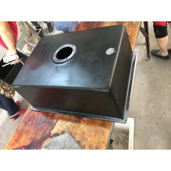 600mm Hexagonal Basin Quartz Stone Kitchen Sink Above Counter