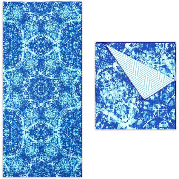 Large Sand Free Quick Dry Lightweight Water Absorbent Towel Beach With Zip Pocket Converted Into A Bag