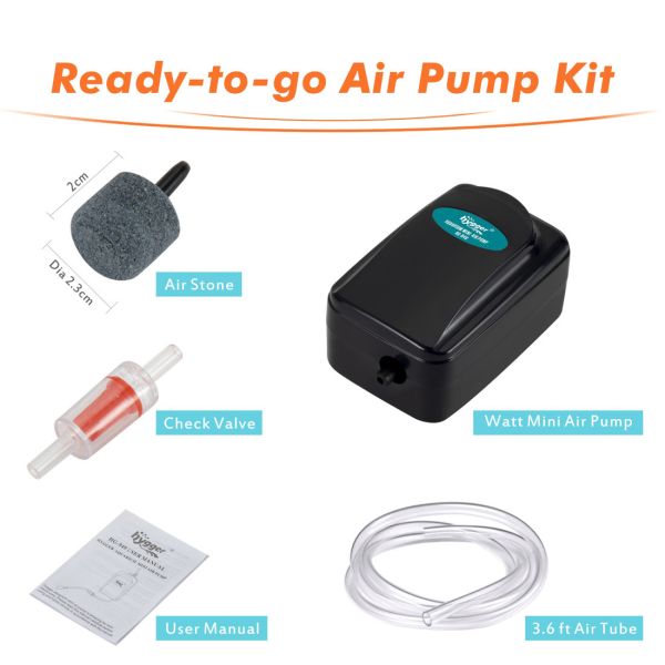5W Adjustable Flow Aquarium Air Pump Oxygen Stable