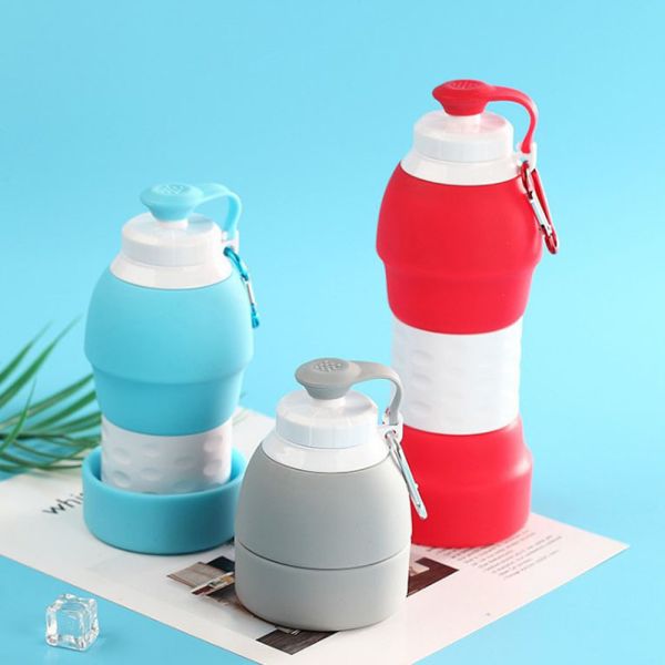 Folding silicone bottle expanded view