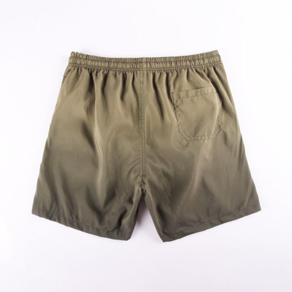 Olive Camouflage Mens Elastic Waist Board Shorts
