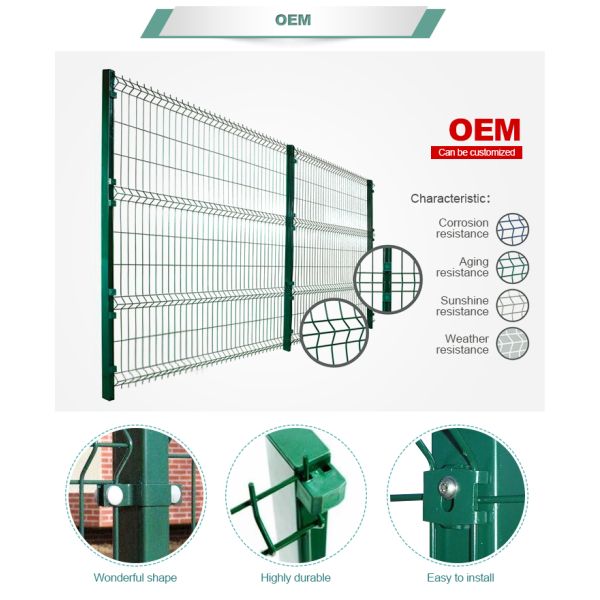 Cheap Galvanized Iron Wire Mesh Panel 3d Curved Houses Garden Perimeter Fence Manufacture