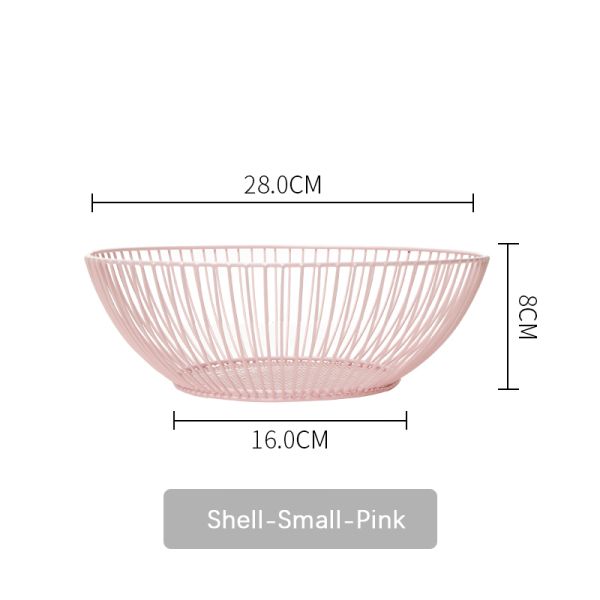 Electro Plating Wire Basket Metal Fruit Container Iron Vegetable Bowl Nordic Style