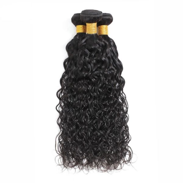Natural Black Water Wave Remy Human Hair Bundles Sew In Weave Bundles Brazilian Bundle Deals