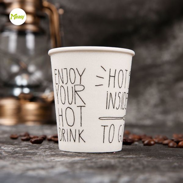Single wall foam paper cup PE coated disposable hot drink coffee milk tea paper cup with logo customized