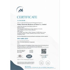 Waltay Electronic Hardware & Plastic Co., Ltd Certifications