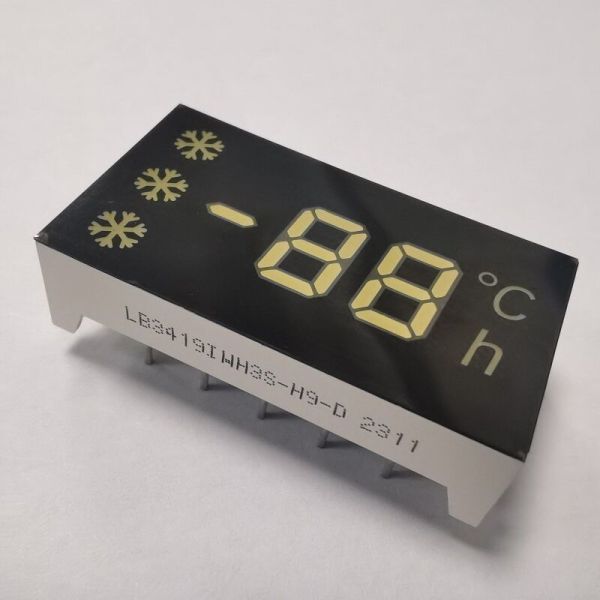 0.32-Inch (8.2mm) 7-Segment LED Display, Ultra Bright White, Common Anode for Refrigerator & Home Appliance Controls