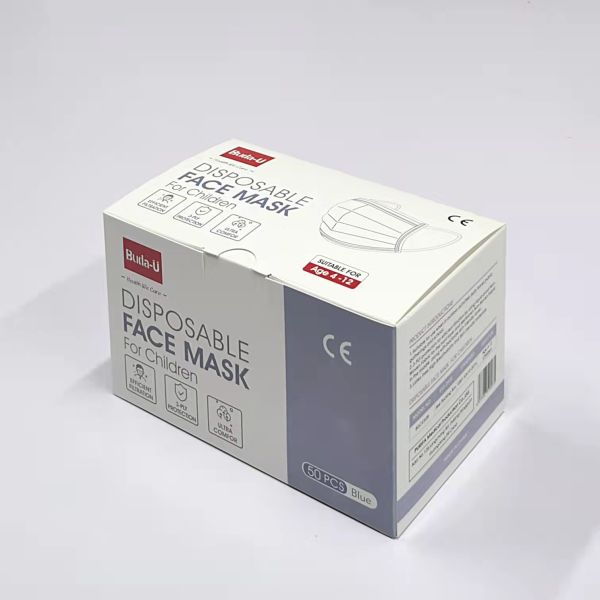 Buda-U Disposable Nonwoven Face Mask , High Filtration Breathable Kids Face Mask Suitable For Children