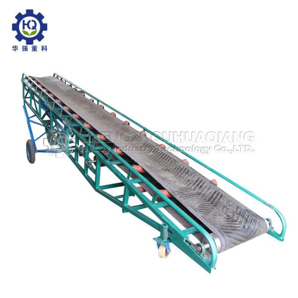 Factory Price High Inclination Truck Loading Flexible Mobile Belt Conveyor