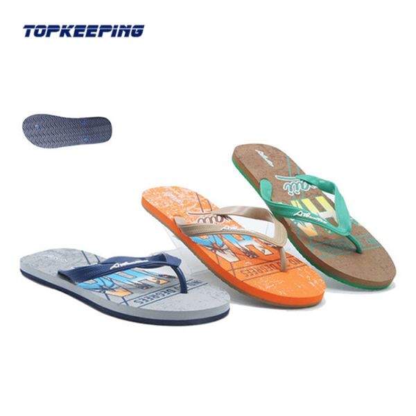 Print Men EVA Beach Slipper PVC Herringbone Slipper Flip Flop