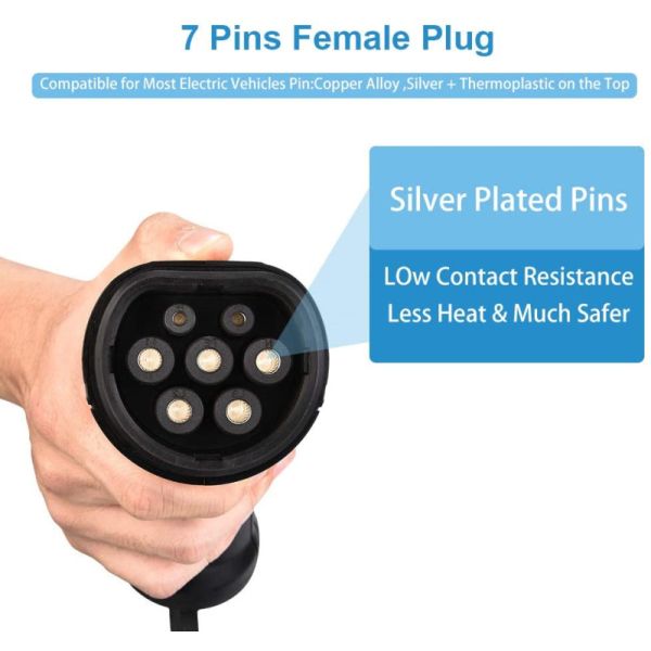 IEC 62196-2 Type 2 Portable EV Charger In Cable Auto Adjustable Current 8A to 32A