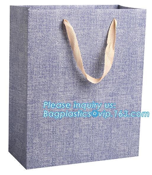 Elegant Embossed For Presents Clothing Wedding Birthday Bridal Baby Shower Paper Gift Bags Modern Fancy Cute Paper Premi