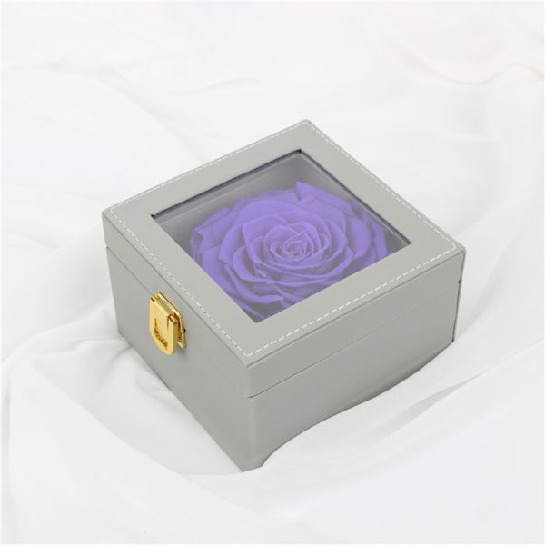 7-8CM Complex Colorful Preserved Rose Gift Box For Indoor Decoration