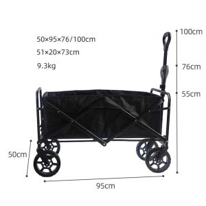 Steel Camping Wagon Foldable 100L Capacity 100KG Load