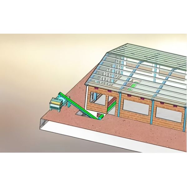 Steel Chicken House Equipment Easy Install With Automatic Feeding System