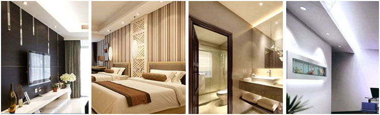 Tiltable European Profile LED Spot Downlights Rectangle Trim Steel / Aluminum