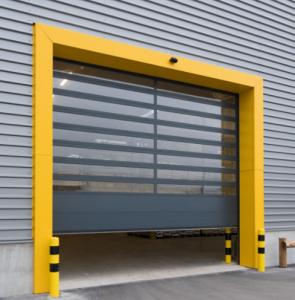 China 0.75KW Rapid Roll Door Aluminum Transparent Safety Efficiency on sale