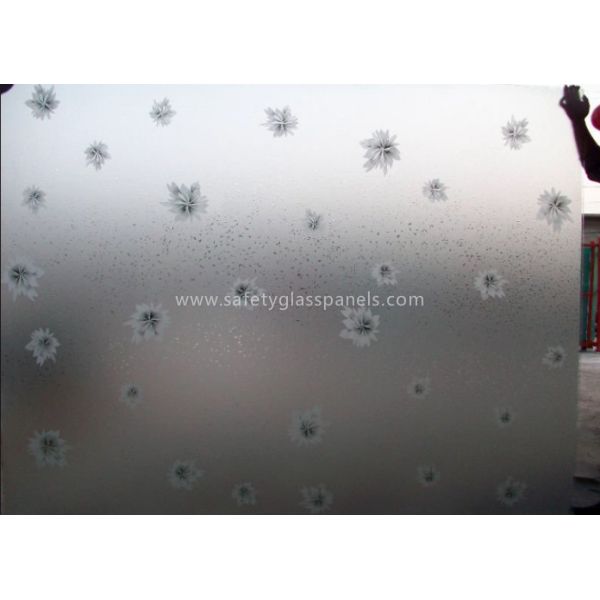 Clear Float Curve Acid Etched Glass 4mm 5mm 6mm For Curtain Walls And Bathroom