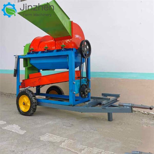 Agricultural Automatic Mobile Small Wheat Rice Maize Corn Peeling And Threshing Machine