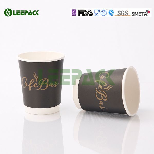 Personalized Disposable Paper Cups , Single Wall / Double Wall Ripple Coffee Cup