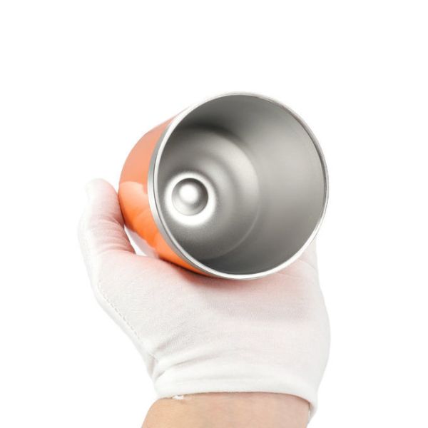 Wine Tumbler SS Insulated 12 Oz Stemless Wine Glass With Slide Lid And Metal Straw Travel Cup Keep Cold For Coffee Cocktails