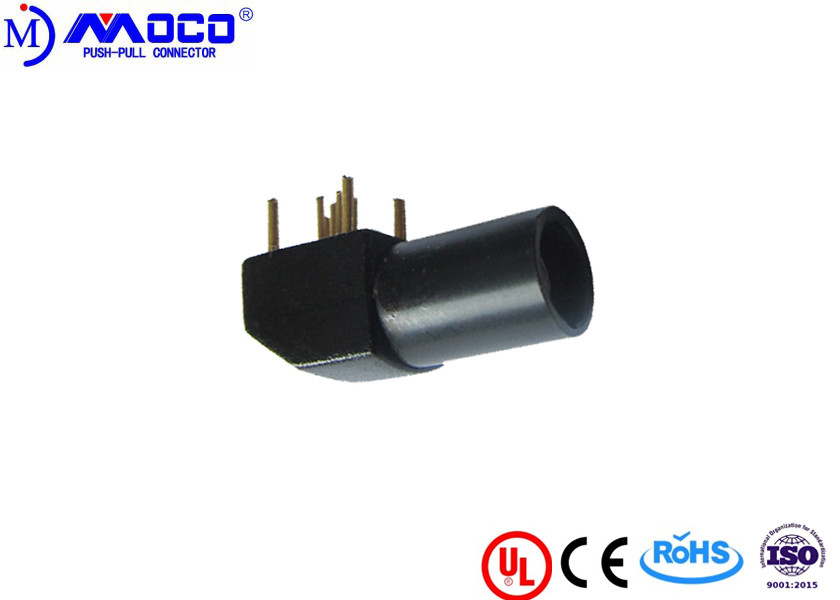 Quality Durable M12 Connector 4 Pin With 90° Socket , Printed Circuit Push Pull Connectors for sale