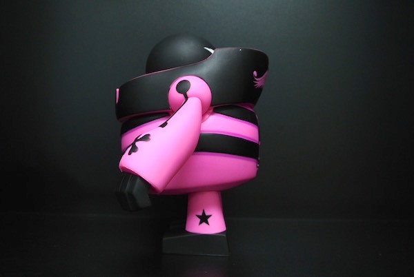 Customized Pink Black Coin Bank Toy Hands Movable 8 Inch For Home Decoration