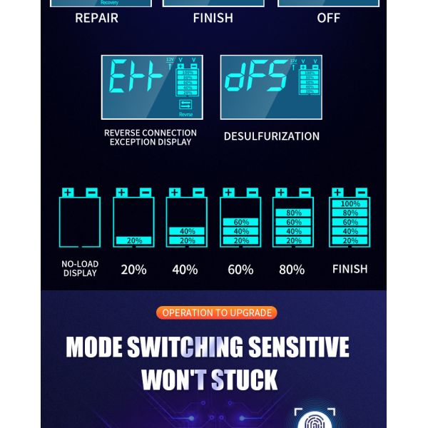 12V 24V PWM Intelligent Lead Acid Battery Charger ISO9001
