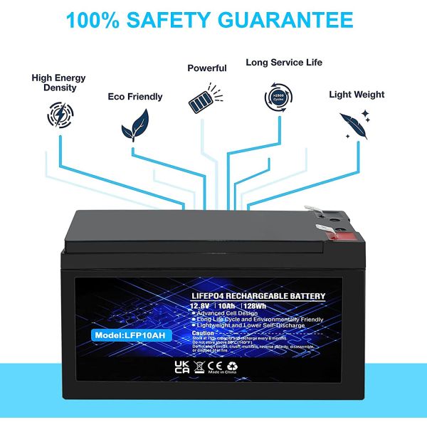 LFP Lithium Phosphate Rechargeable Battery IP67 12.8V 100Ah LiFePO4 Battery