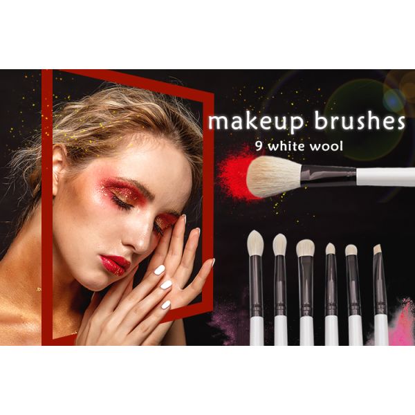 10PCS Multifunctional Goat Hair Makeup Brush Set 19*4cm