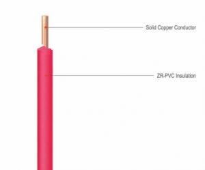Quality PE Irradiation electrical cord one core copper electronic wire for sale