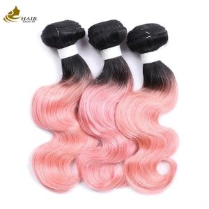 Quality Malaysian Pink Virgin Human Hair Bundles 20Inch 1B Natural Looking for sale