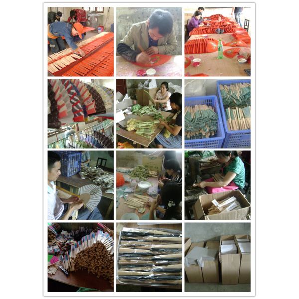 Y-Z Vintage Wedding Lace Bamboo Folding Fan Hollow Cotton and Linen Dance Bride Tassel Big Hand Fans