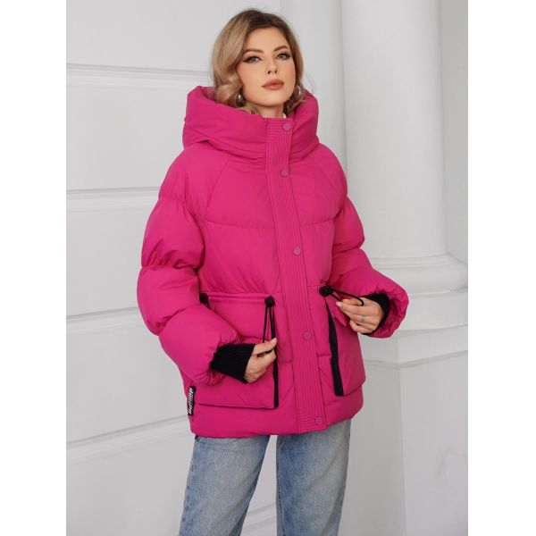 Short Length Thickened Down / Cotton Jacket Trendy Loose Style With Down Filling, modern models, bright colours, oversize, nice length, hooked women coats