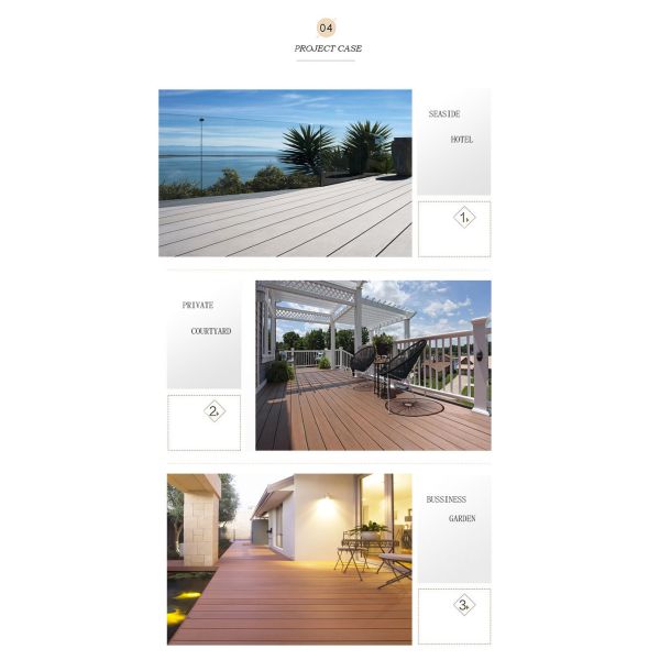 138x23 Double Color WPC Decking Boards Composite Coextrusion Floor Wood For Terrace