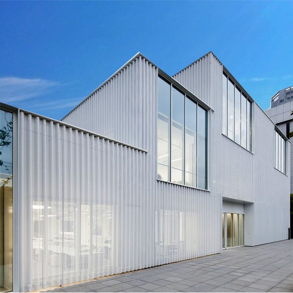 Durable Washable Aluminum Wall Panels , Perforated Corrugated Metal Ceiling Panels