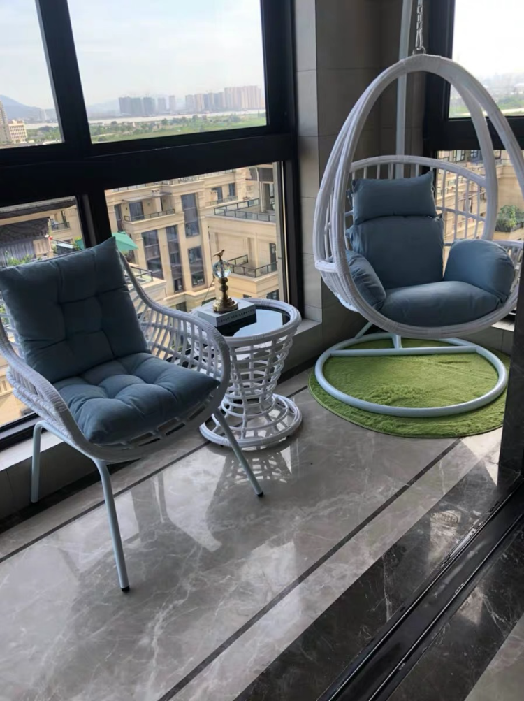 Outdoor Balcony Rocking Imitation Rattan Double Hammock Bird Nest Chair 0.5m DY-NC1