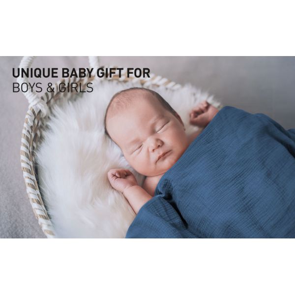 2-Pack Muslin Swaddle Blankets, Neutral Receiving Blanket Swaddling Clothes for Newborn