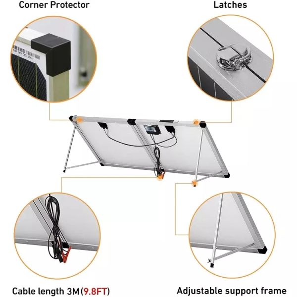 Monocrystalline Solar Power Panel 100w Home Solar Panel With Aluminium Alloy Frame