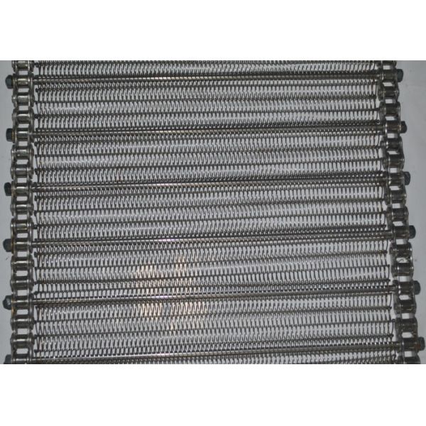 Food Processing Flat Wire Mesh Conveyor Belt Smooth Surface , Alkali Resistant