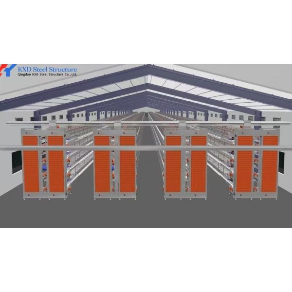 Q235/Q355 Steel Structure Poultry House with Sandwich Panel Roof